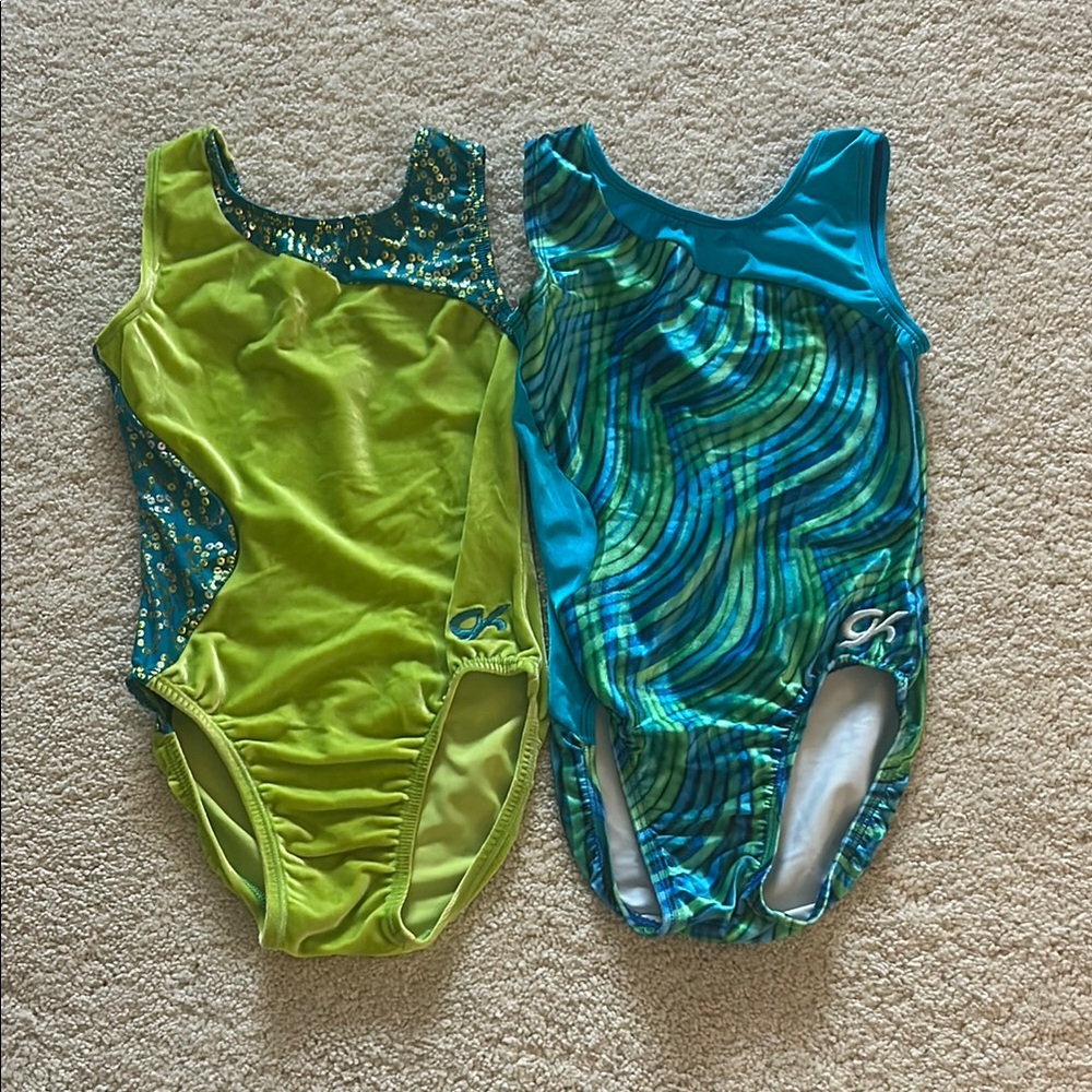 GK Green and Blue Gymnastics Leotards Bundle!